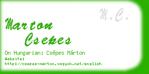 marton csepes business card