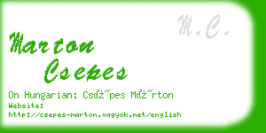 marton csepes business card